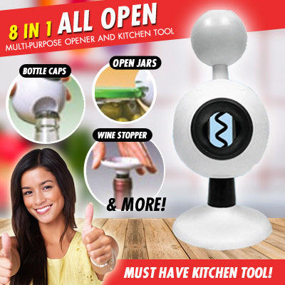 All Open 8 In 1 Multi-purpose Opener & Kitchen Tool