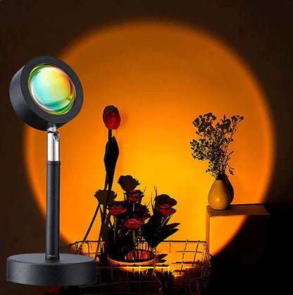 Multicolor Sunset Projection Lamp with Remote Control