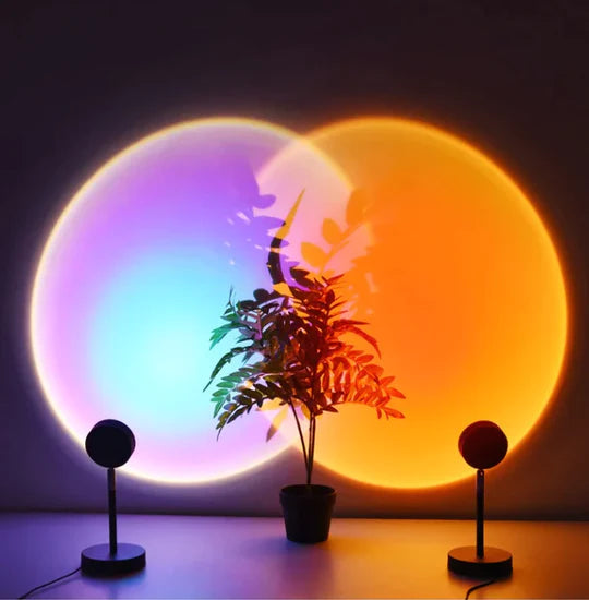 Multicolor Sunset Projection Lamp with Remote Control