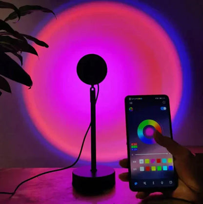 Multicolor Sunset Projection Lamp with Remote Control