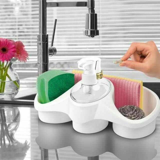 3 In 1 Soap Dispenser And Sponge Holder