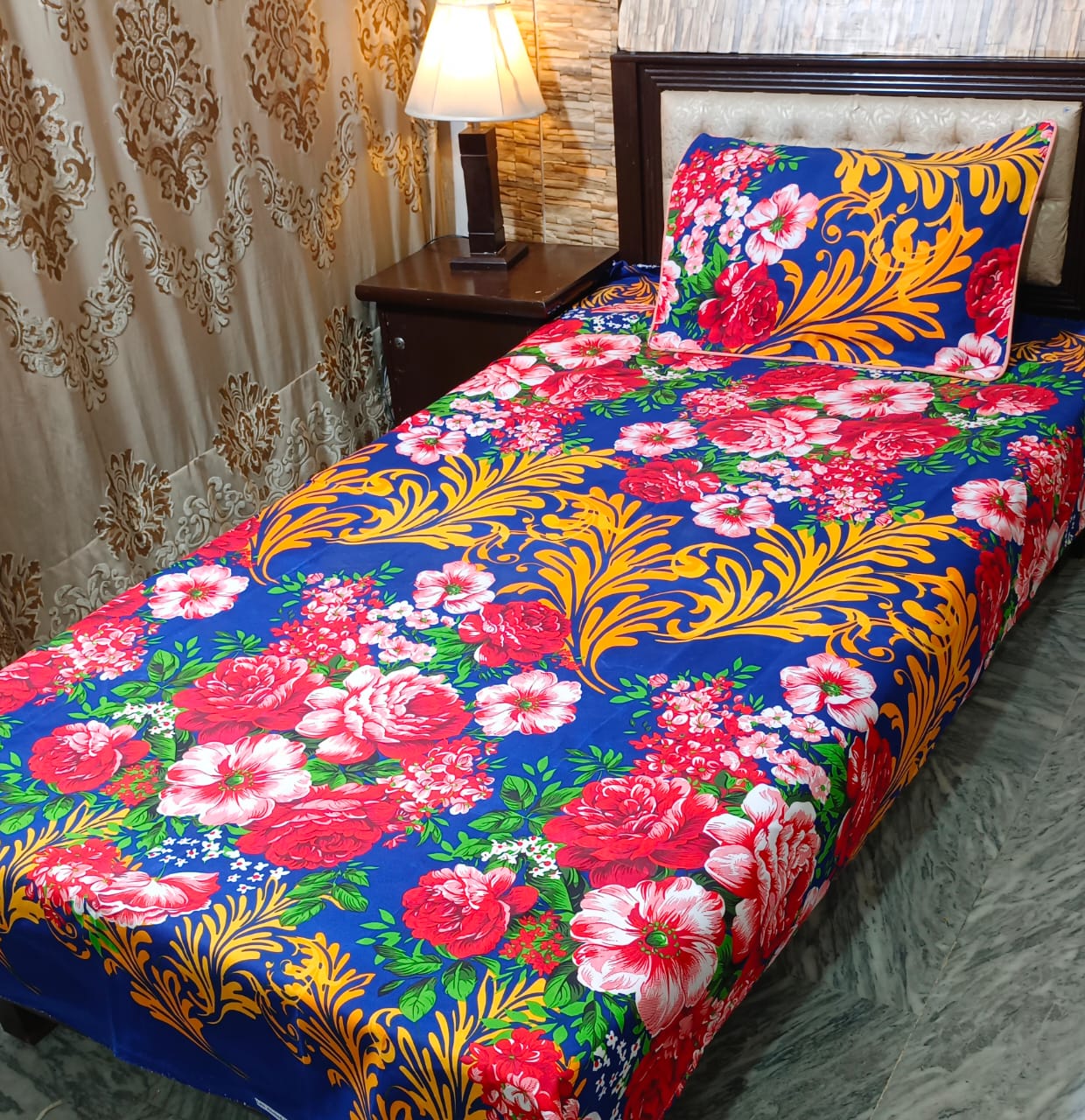 3D-Crystal cotton single pair Bedsheets