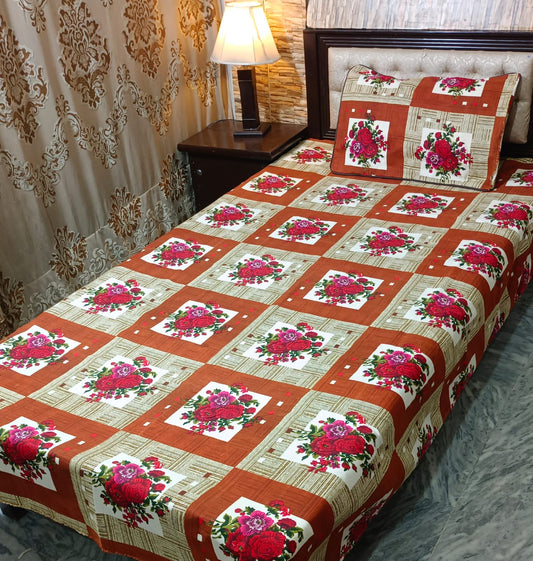 3D-Crystal cotton single pair Bedsheets