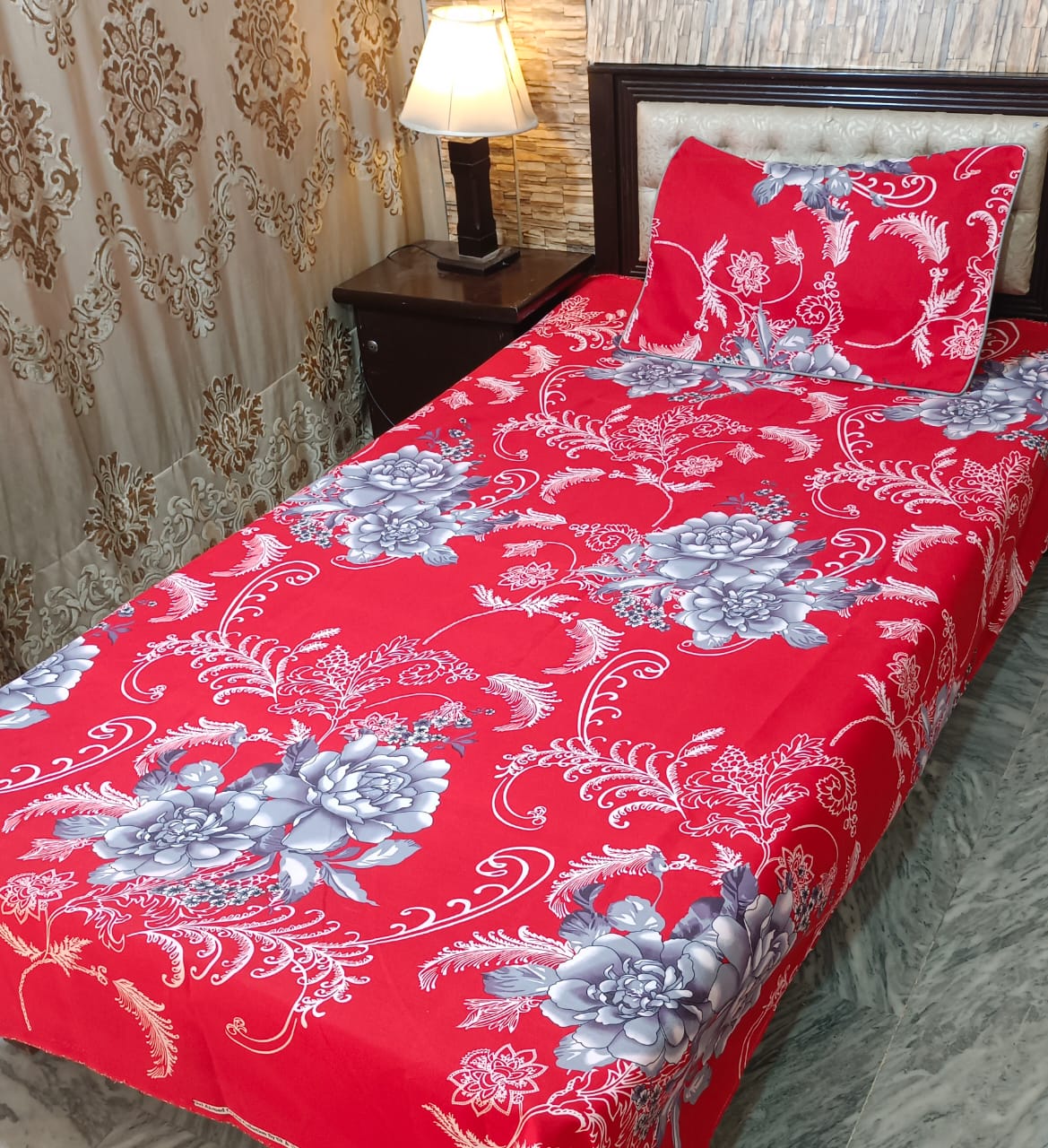 3D-Crystal cotton single pair Bedsheets